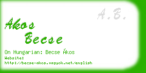 akos becse business card